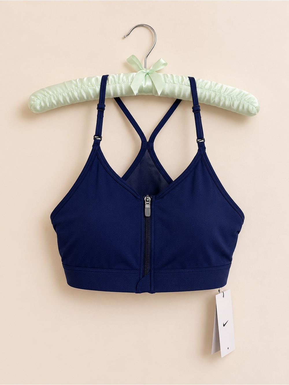 Nike Indy Zip Front Sports Bra Navy NWT Size Small